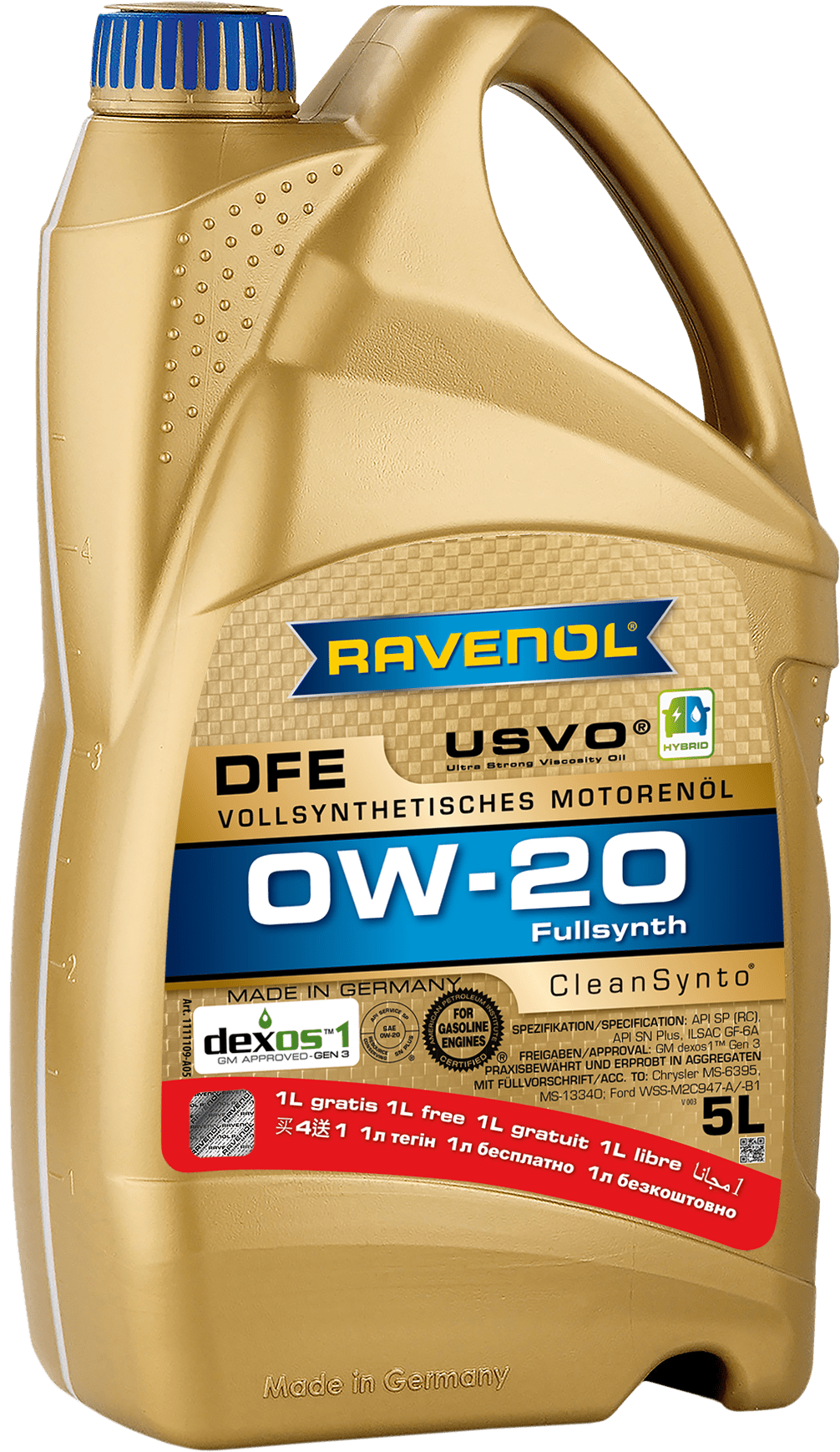 Моторное масло RAVENOL DFE 0W-20