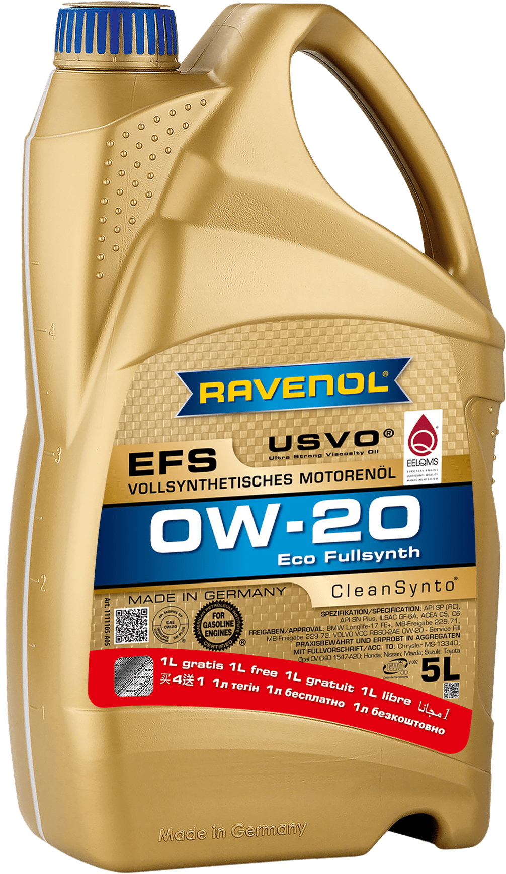 Моторное масло RAVENOL EFS 0W-20