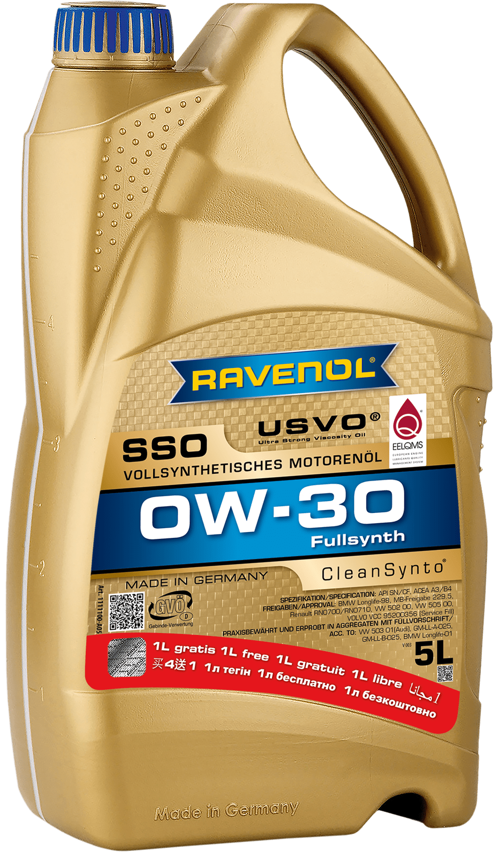 Моторное масло RAVENOL SSO 0W-30