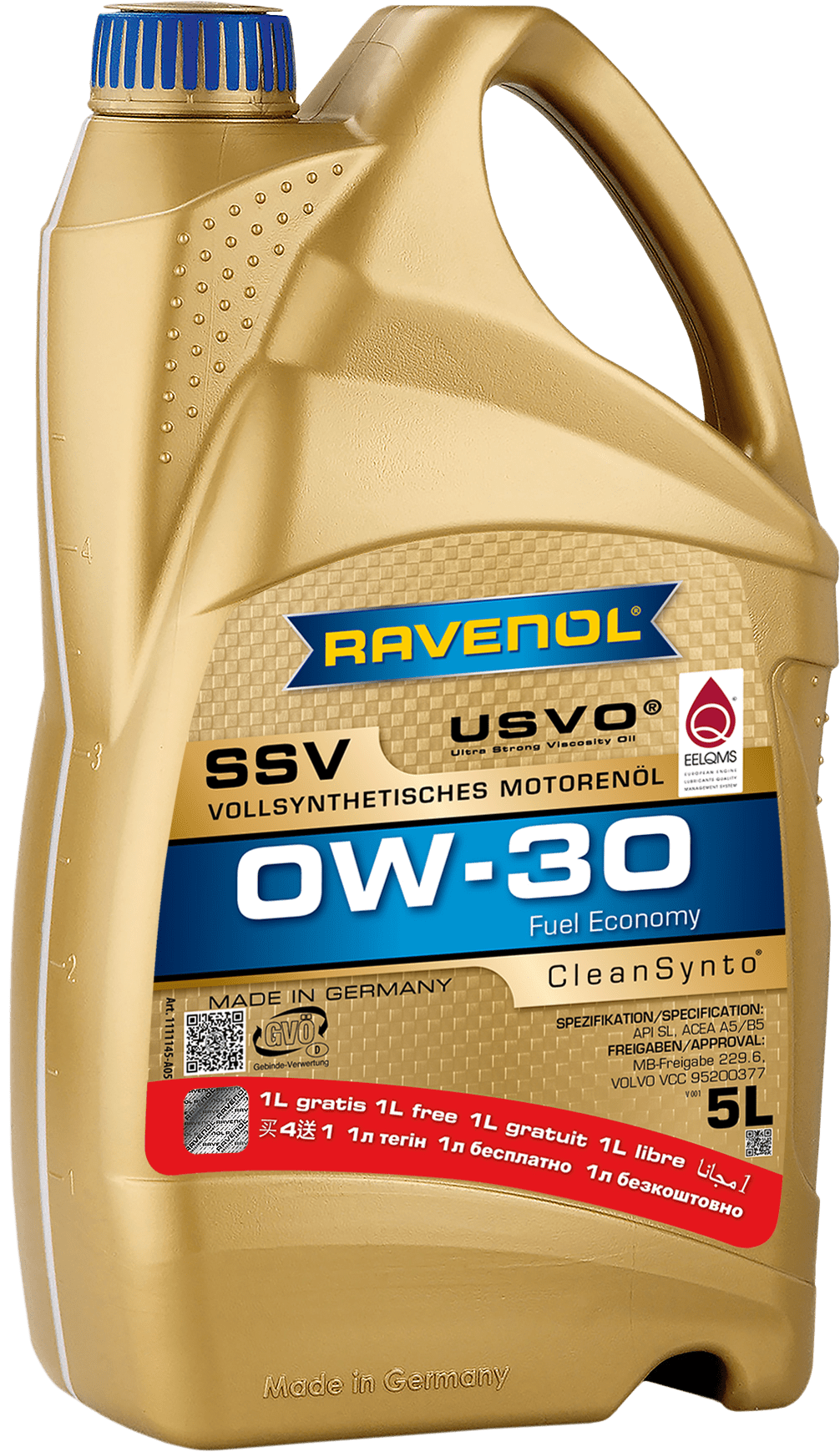 Моторное масло RAVENOL SSV Fuel Economy 0W-30